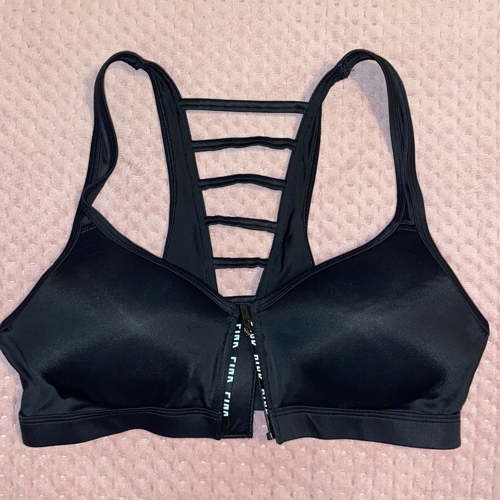 PINK Victoria Secret Zip Front Sports Bra